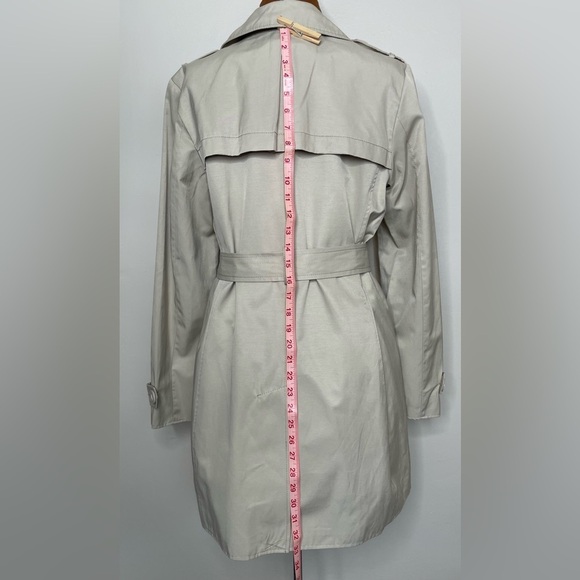 NWT Kenneth Cole Reaction Tan Khaki Belted Trench Coat Size Medium - Picture 4 of 9